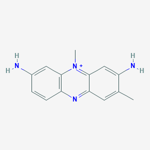 molecular formula C14H15N4+ B14493666 3,7-Diamino-2,5-dimethylphenazin-5-ium CAS No. 64713-24-2