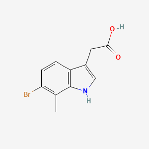 molecular formula C11H10BrNO2 B1449367 2-(6-Bromo-7-methyl-1H-indol-3-yl)acetic acid CAS No. 1388060-37-4