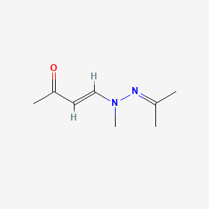 molecular formula C8H14N2O B14493703 3-Butene-2-one, 4-(methyl(1-methylethylidene)hydrazino)- CAS No. 63262-98-6
