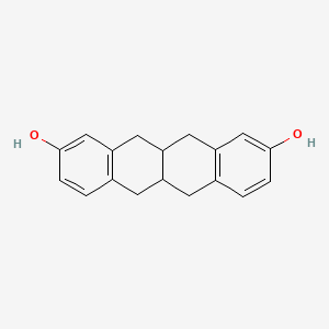molecular formula C18H18O2 B14493715 5,5a,6,11,11a,12-Hexahydrotetracene-2,9-diol CAS No. 64302-82-5