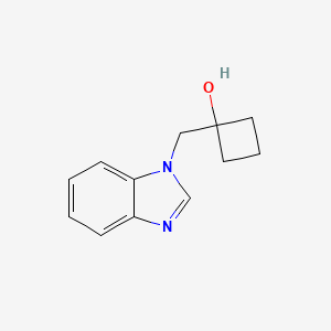 molecular formula C12H14N2O B1449373 1-[(1H-1,3-benzodiazol-1-yl)methyl]cyclobutan-1-ol CAS No. 2126178-70-7
