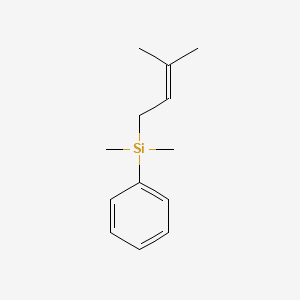 molecular formula C13H20Si B14493735 Silane, dimethyl(3-methyl-2-butenyl)phenyl- CAS No. 63972-14-5