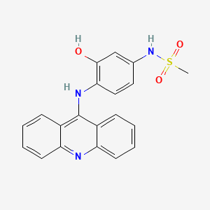 molecular formula C20H17N3O3S B14493739 Methanesulfonamide, N-(4-(9-acridinylamino)-3-hydroxyphenyl)- CAS No. 64894-86-6
