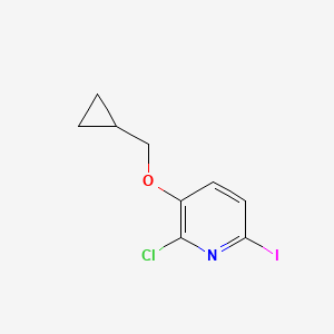 molecular formula C9H9ClINO B1449374 2-氯-3-(环丙基甲氧基)-6-碘吡啶 CAS No. 1862532-78-2
