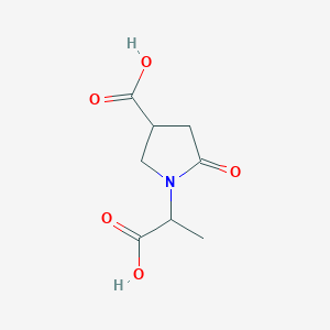 molecular formula C8H11NO5 B1449375 1-(1-Carboxyethyl)-5-oxopyrrolidine-3-carboxylic acid CAS No. 43094-89-9