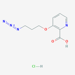 molecular formula C9H11ClN4O3 B1449382 3-(3-Azidopropoxy)pyridine-2-carboxylic acid hydrochloride CAS No. 2108841-00-3