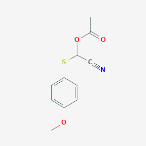 molecular formula C11H11NO3S B14493837 Cyano[(4-methoxyphenyl)sulfanyl]methyl acetate CAS No. 63923-63-7