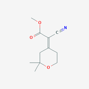 molecular formula C11H15NO3 B1449384 2-氰基(2,2-二甲基四氢-4H-吡喃-4-亚甲基)乙酸甲酯 CAS No. 14389-99-2