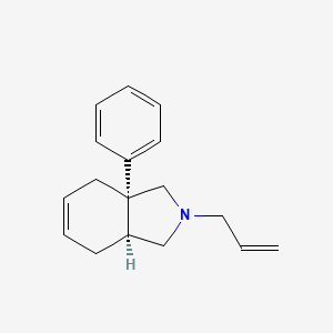 molecular formula C17H21N B14493849 (3aR,7aS)-3a-Phenyl-2-(prop-2-en-1-yl)-2,3,3a,4,7,7a-hexahydro-1H-isoindole CAS No. 64504-94-5