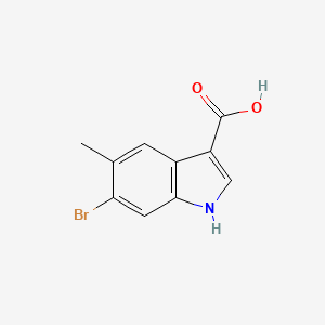 molecular formula C10H8BrNO2 B1449386 6-Bromo-5-methylindole-3-carboxylic Acid CAS No. 1360883-72-2
