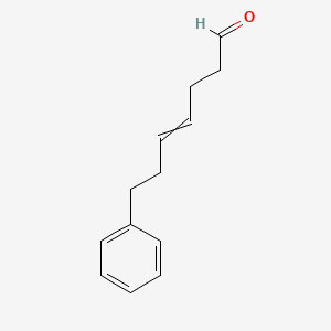 molecular formula C13H16O B14493897 7-Phenylhept-4-enal CAS No. 65018-57-7