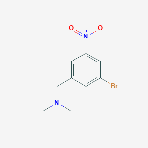 molecular formula C9H11BrN2O2 B1449392 [(3-Bromo-5-nitrophenyl)methyl]dimethylamine CAS No. 1851594-84-7