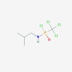 molecular formula C5H10Cl4NOP B14493934 N-(2-Methylpropyl)-P-(trichloromethyl)phosphonamidic chloride CAS No. 64579-39-1