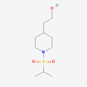 molecular formula C10H21NO3S B1449397 2-[1-(Propane-2-sulfonyl)-piperidin-4-yl]-ethanol CAS No. 1435489-66-9