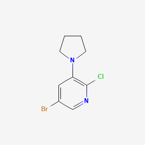 B1449398 5-Bromo-2-chloro-3-(pyrrolidin-1-yl)pyridine CAS No. 1335056-00-2