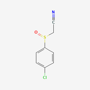 molecular formula C8H6ClNOS B14493983 Acetonitrile, [(4-chlorophenyl)sulfinyl]- CAS No. 63923-60-4