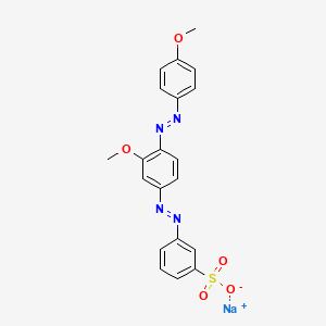 molecular formula C20H17N4NaO5S B14493985 Benzenesulfonic acid, 3-[[3-methoxy-4-[(4-methoxyphenyl)azo]phenyl]azo]-, sodium salt CAS No. 63405-85-6