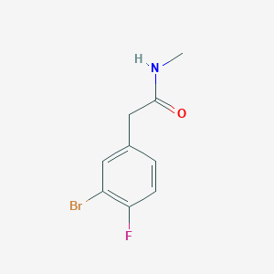 molecular formula C9H9BrFNO B1449400 2-(3-溴-4-氟苯基)-N-甲基乙酰胺 CAS No. 1864687-81-9