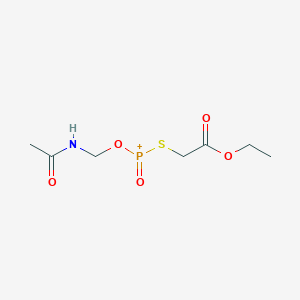molecular formula C7H13NO5PS+ B14494009 1-(Ethoxycarbonyl)-3,7-dioxo-4-oxa-2-thia-6-aza-3-phosphoniaoctane CAS No. 63555-70-4