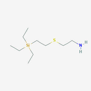 molecular formula C10H25NSSi B14494012 2-{[2-(Triethylsilyl)ethyl]sulfanyl}ethan-1-amine CAS No. 65575-46-4