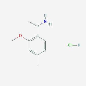 molecular formula C10H16ClNO B1449402 1-(2-甲氧基-4-甲基苯基)乙胺盐酸盐 CAS No. 2204959-15-7