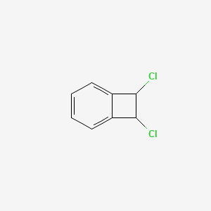 molecular formula C8H6Cl2 B14494031 7,8-Dichlorobicyclo[4.2.0]octa-1,3,5-triene CAS No. 64899-41-8