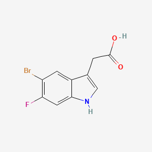 molecular formula C10H7BrFNO2 B1449404 5-Bromo-6-fluoroindole-3-acetic acid CAS No. 1227576-93-3