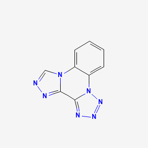 molecular formula C9H5N7 B14494043 Tetrazolo(1,5-a)(1,2,4)triazolo(3,4-c)quinoxaline CAS No. 63245-34-1