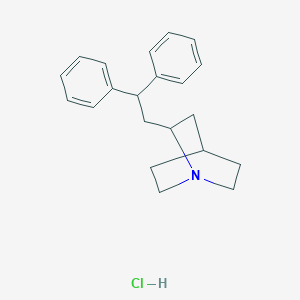 molecular formula C21H26ClN B14494046 2-(2,2-Diphenylethyl)-1-azabicyclo[2.2.2]octane;hydrochloride CAS No. 62972-25-2