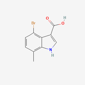 molecular formula C10H8BrNO2 B1449405 4-bromo-7-methyl-1H-indole-3-carboxylic acid CAS No. 1360960-15-1