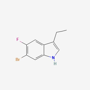 molecular formula C10H9BrFN B1449406 6-溴-3-乙基-5-氟-1H-吲哚 CAS No. 1360940-01-7