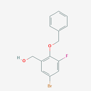 molecular formula C14H12BrFO2 B1449407 [2-(苄氧基)-5-溴-3-氟苯基]甲醇 CAS No. 1824017-41-5