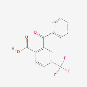 molecular formula C15H9F3O3 B14494072 2-Benzoyl-4-(trifluoromethyl)benzoic acid CAS No. 64372-61-8