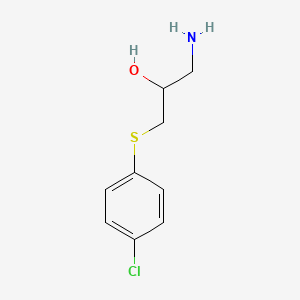 molecular formula C9H12ClNOS B14494078 Propylamine, 3-((p-chlorophenyl)thio)-2-hydroxy- CAS No. 63744-52-5