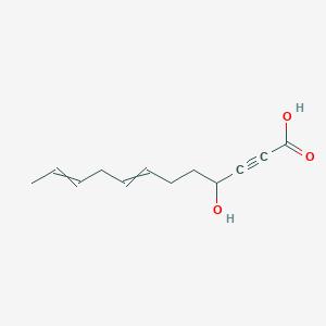 molecular formula C12H16O3 B14494092 4-Hydroxydodeca-7,10-dien-2-ynoic acid CAS No. 64807-38-1