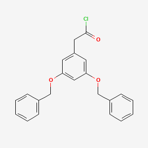 molecular formula C22H19ClO3 B14494094 Benzeneacetyl chloride, 3,5-bis(phenylmethoxy)- CAS No. 65690-33-7