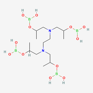 molecular formula C14H36B4N2O12 B14494101 N,N,N',N'-Tetrakis(2-dihydroxyboroxypropyl)ethylenediamine CAS No. 63938-89-6