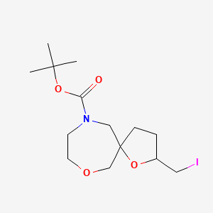 molecular formula C14H24INO4 B1449412 Tert-Butyl 2-(Iodomethyl)-1,7-Dioxa-10-Azaspiro[4.6]Undecane-10-Carboxylate CAS No. 1422344-13-5