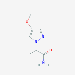 molecular formula C7H11N3O2 B1449413 2-(4-Methoxy-1H-pyrazol-1-yl)propanamide CAS No. 1850880-76-0