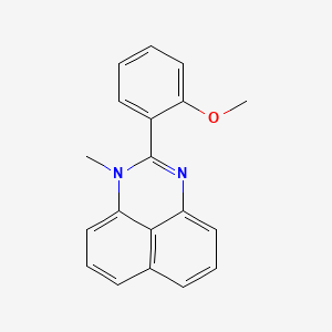 molecular formula C19H16N2O B14494153 Perimidine, 2-(o-methoxyphenyl)-1-methyl- CAS No. 63656-60-0