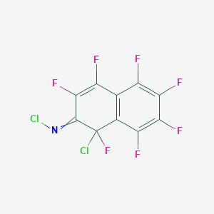 molecular formula C10Cl2F7N B14494165 N-(1-Chloro-1,3,4,5,6,7,8-heptafluoronaphthalen-2(1H)-ylidene)hypochlorous amide CAS No. 64572-83-4