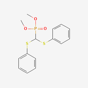 molecular formula C15H17O3PS2 B14494209 Dimethyl [bis(phenylsulfanyl)methyl]phosphonate CAS No. 62999-75-1