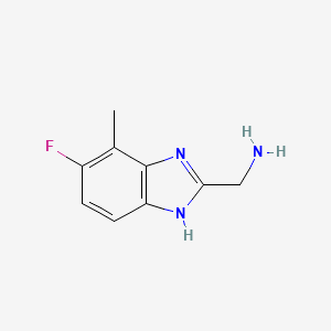 molecular formula C9H10FN3 B1449421 (6-Fluoro-7-methyl-1H-benzo[d]imidazol-2-yl)methanamine CAS No. 1388048-44-9