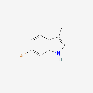 molecular formula C10H10BrN B1449422 6-Bromo-3,7-dimethyl-1H-indole CAS No. 1360888-14-7