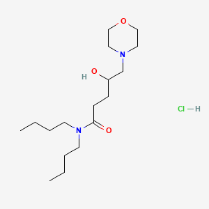 molecular formula C17H35ClN2O3 B14494228 N,N-Dibutyl-gamma-hydroxy-4-morpholinepentanamide monohydrochloride CAS No. 65446-86-8