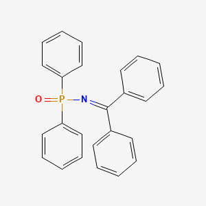 molecular formula C25H20NOP B14494250 N-(Diphenylmethylidene)-P,P-diphenylphosphinic amide CAS No. 63429-76-5