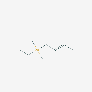 molecular formula C9H20Si B14494263 Ethyl(dimethyl)(3-methylbut-2-en-1-yl)silane CAS No. 63942-80-3