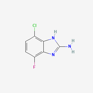 molecular formula C7H5ClFN3 B1449427 4-Chloro-7-fluoro-1H-benzo[d]imidazol-2-amine CAS No. 1388065-63-1
