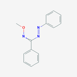 molecular formula C14H13N3O B14494270 N-Methoxy-1-phenyl-1-[(E)-phenyldiazenyl]methanimine CAS No. 63326-85-2