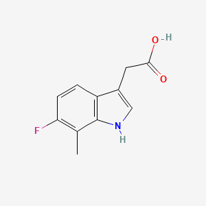 B1449430 2-(6-Fluoro-7-methyl-1H-indol-3-yl)acetic acid CAS No. 1019117-53-3